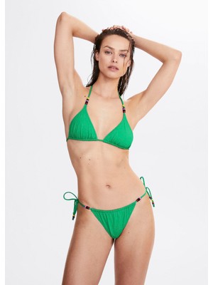 Mango Boncuklu Bikini Üstü