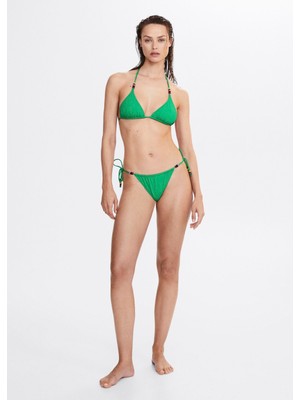 Mango Boncuklu Bikini Üstü