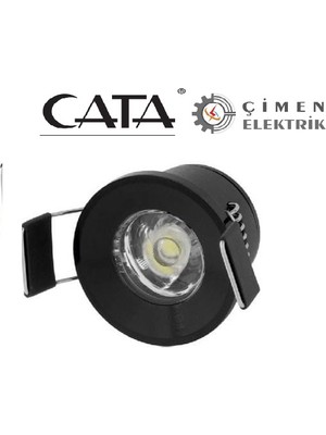 Cata Ct 5270 Cata 1,5W Yıldız Spot Power Ledli Siyah Kasa Beyaz Işık 6400K