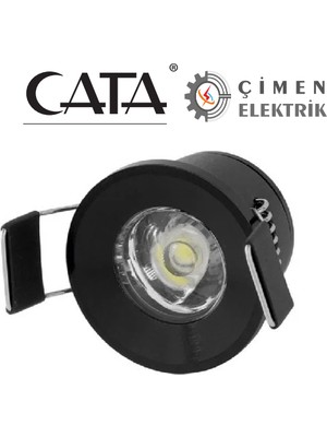 Cata Ct 5270 Cata 1,5W LED  Spot Siyah Kasa 3200K Gün Işığı