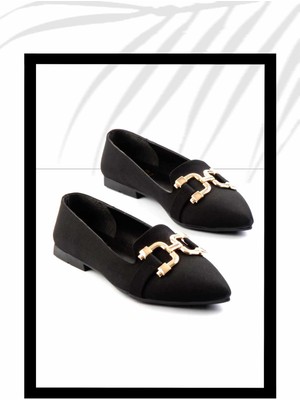 Bambi Siyah Saten   Kadın Babet K01473010038