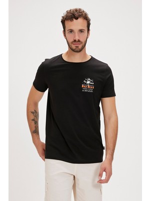 Bad Bear Jasper Siyah Baskılı Erkek Tişört