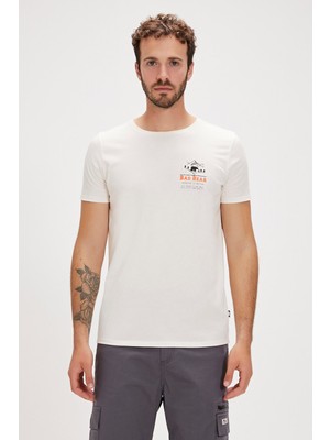 Bad Bear Jasper Beyaz Baskılı Erkek Tişört