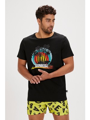 Bad Bear Ricardo Siyah Baskılı Erkek Tişört