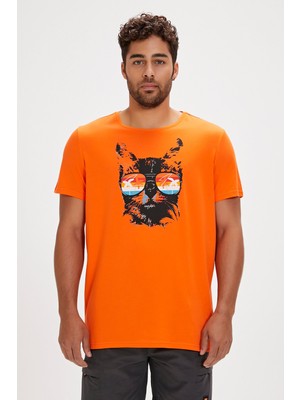 Bad Bear Manx Turuncu Baskılı Erkek Tişört