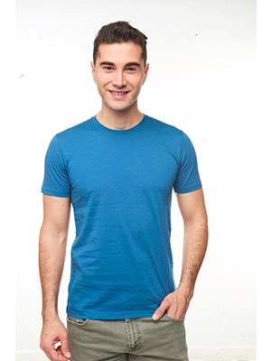 Fsm1453  Erkek Sıfır Yaka T-Shirt