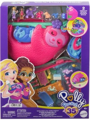 Polly Pocket Micro Oyun Seti Tembel Hayvan Temasıyla Eğlenceli Çanta 12 Aksesuarla