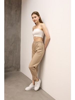 Winter Club Kadın Beli Lastikli Cepli Pantolon