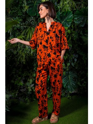 Vienetta Kadın Belmando Pervaz Yaka Double Kısa Kol Double Paca Pijama Takım
, 311462