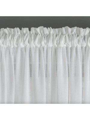 Boutique Curtain Keten Büzgülü Tül Perde /rustik Dikim