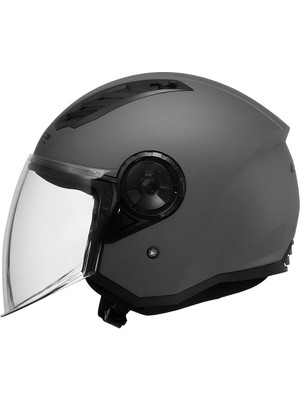 Ls2 Airflow 2 Açık Motosiklet Kaskı Mat Titanyum Polikarbon Dış Kabuk Geliştirilmiş Hava Akışı