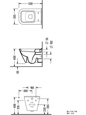 Serel Diagonal Asma Klozet + Serel Zeta Slim Yavaş Kapanan Klozet Kapağı (DG10ODS110H+223ZS00002)