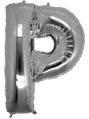 Kidspartim P Harf Gümüş Folyo Balon 34 Inc 80 cm