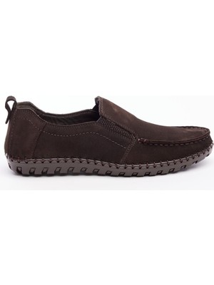 Derinet Comfort  Deri Bağcıksız Erkek Casual Ayakakabı