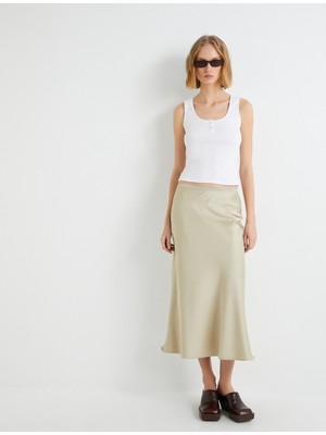 Koton Midi Saten Etek Normal Bel A Kesim