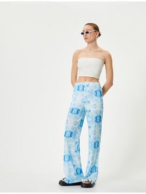Koton Bol Paça Pantolon Batik Desenli Normal Bel