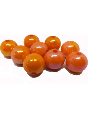 Sr Sazanrig Amber Janjan Boncuk 14 mm (Dar  Delik)