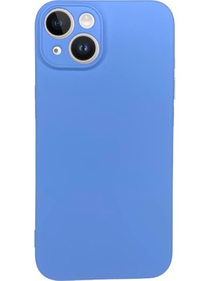 Bumudur Aksesuar iPhone 14 Içi Süet Tasarımı Lila Silikon Kılıf