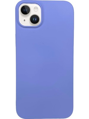 Bumudur Aksesuar iPhone 14 Plus Içi Süet Tasarımı Lila Silikon Kılıf