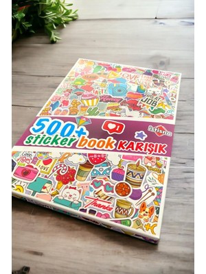 İstisna 500+ Sticker Book Etiket Kitabı Sticker Defteri A5 Boyut Etiket Seti