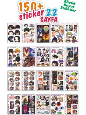 İstisna 150+ Kpop Anime Sticker Book Etiket Kitabı Sticker Defteri A5 Boyut Etiket Seti