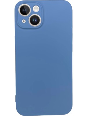 Bumudur Aksesuar iPhone 14 Içi Süet Tasarımı Gri Silikon Kılıf