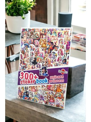 İstisna Unicorn Prensesler Sticker Book Etiket Kitabı Sticker Defteri A5 Boyut Etiket Seti