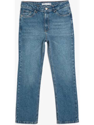 Koton Düz Paça Slim Fit Kot Pantolon Cepli Eve Slim Straight Jeans