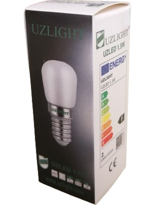 Uzlight Uzled 1,5W LED Ampul E14 3000K Buzdolabı Ampulü