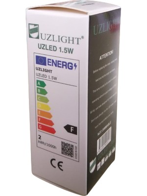 Uzlight Uzled 1,5W LED Ampul E14 3000K Buzdolabı Ampulü