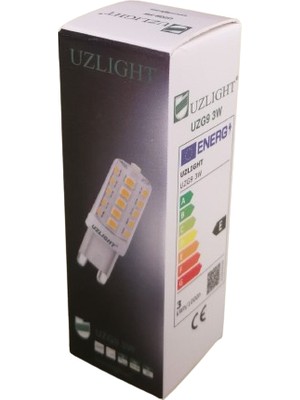 Uzlight Uzled 3W G9 LED Kapsül Ampul 2700K Sarı Işık