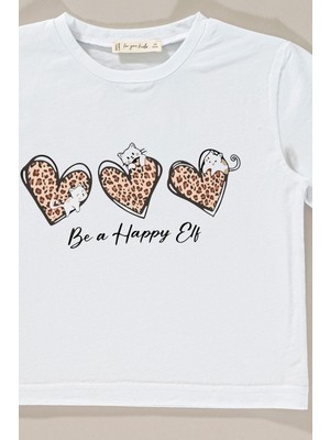 For You Kids Leopar Baskılı Tshirt Şort Alt Üst Takım