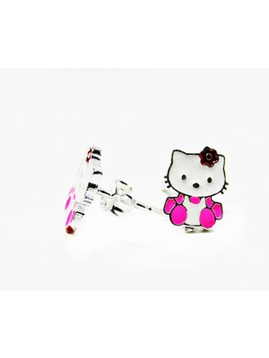 Lilah Gümüş Tr Lilahgümüştr Gümüş Mineli Hello Kitty Kız Çocuk Küpe