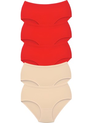 Mbb E-Ticaret 5 Adet Tutku Kadın Yüksek Bel Bato Kalın Lastik Külot