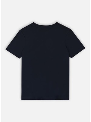 Jack & Jones Baskılı Lacivert Erkek Çocuk T-Shirt Jjzıon Tee Ss Crew Neck Jnr