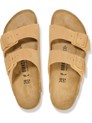 Birkenstock Krem Erkek Süet Terlik 1027727 Arızona