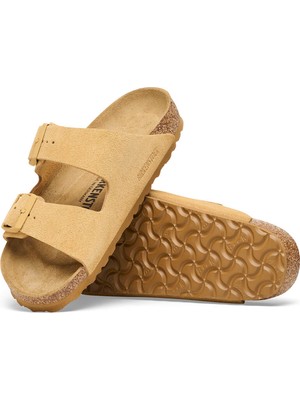 Birkenstock Krem Erkek Süet Terlik 1027727 Arızona