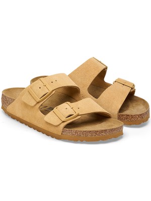 Birkenstock Krem Erkek Süet Terlik 1027727 Arızona