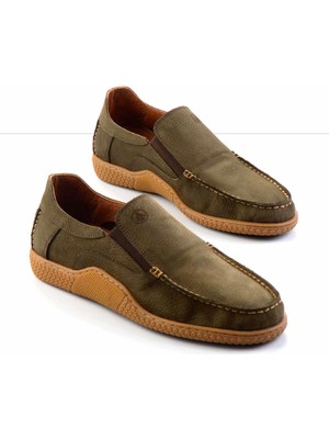 Haki Nubuk   Erkek Casual Ayakkabı E01142080601