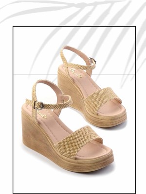 Nude Hasır   Kadın Sandalet K05823023428