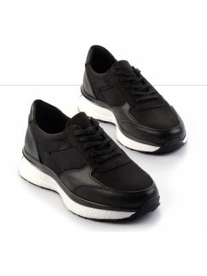Bambi Siyah Nubuk Hakiki Deri Erkek Sneaker E01556083001