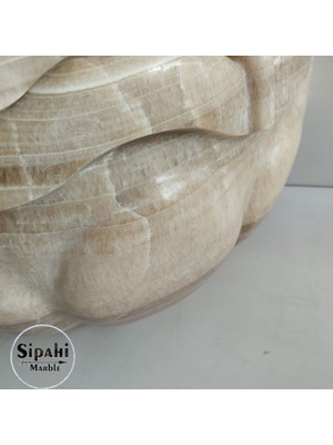 Sipahi Marble Onyx Dalgalı D Model Kurna