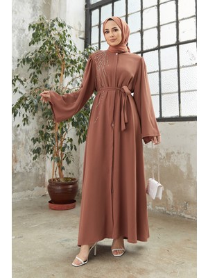 Vavinor Viona Taşlı Abaya - Camel