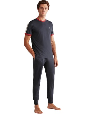 First Touch Erkek Lacivert Pijama Takımı 401