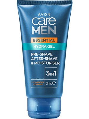 Avon Care Men Essential 3'ü 1 Arada Nemlendirici Jel 50 Ml Mentol ve E Vitamini İçerir