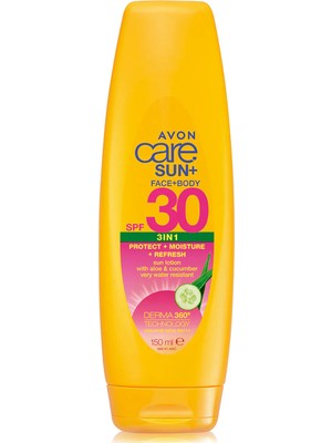 Avon Care Sun Canlandırıcı 3'ü1 Arada Yüz ve Vücut Güneş Losyonu SPF30 150 ml