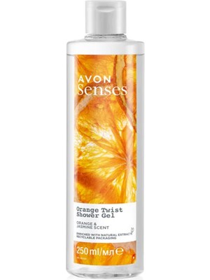 Avon Senses Portakal ve Yasemin Kokulu Duş Jeli 250 ml Enerji Verici Etki ile Zenginleştirilmiş