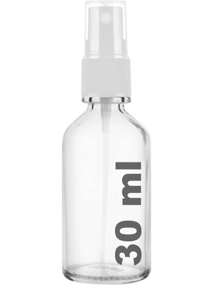 JUNİBELİW 5 Adet Çok Amaçlı Şeffaf Cam Şişe Sprey Dezenfektan Oda Kokusu Kolonya Parfüm Şişesi Fısfıs 5X30ML