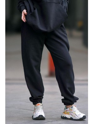 Yakamel Kadın 3 Iplik Jogger Paçası Lastikli Eşofman Altı