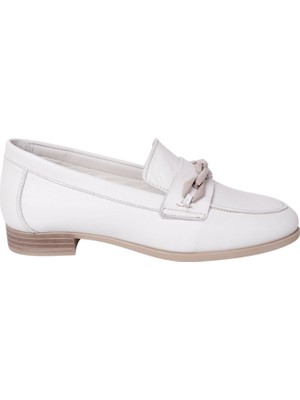 Mammamia D24YA-3215 Bej Kadın Deri Ayakkabı